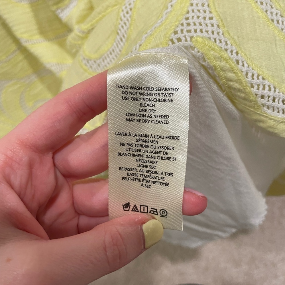 NWT Yellow Puff Sleeve Anthropologie Dress - Picture 10 of 10